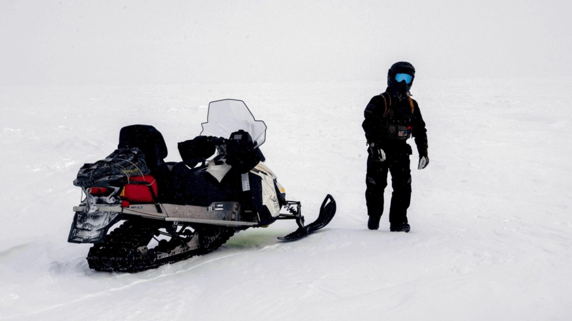 U.S. and Norwegian special operations forces conduct land-based arctic mobility training on snow mobiles in Alaska